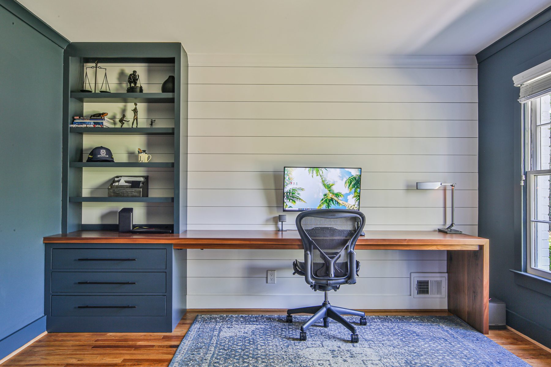 Walnut Top Office Built-in