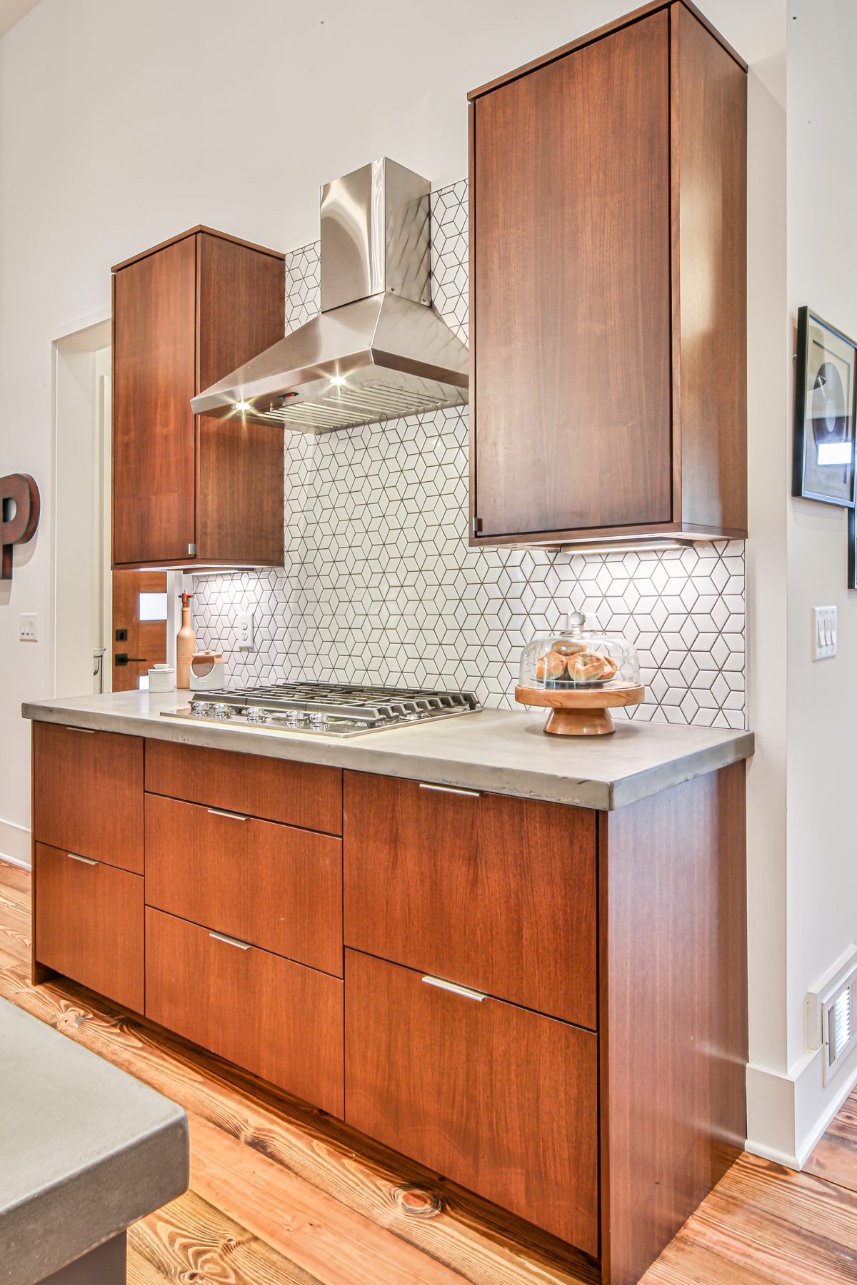 Cherry Kitchen with Stainless Hood