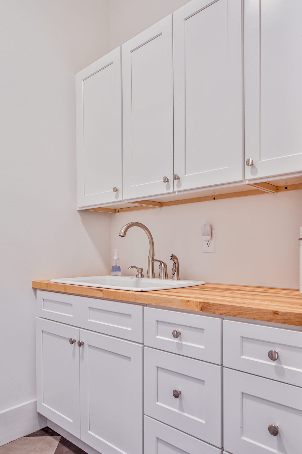 Laundry Room with Butcher Block