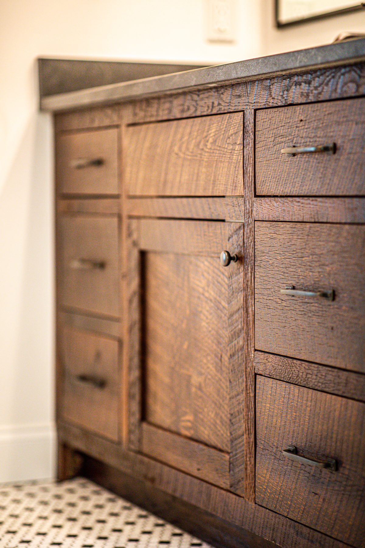 Rough-Sawn Vanity Detail