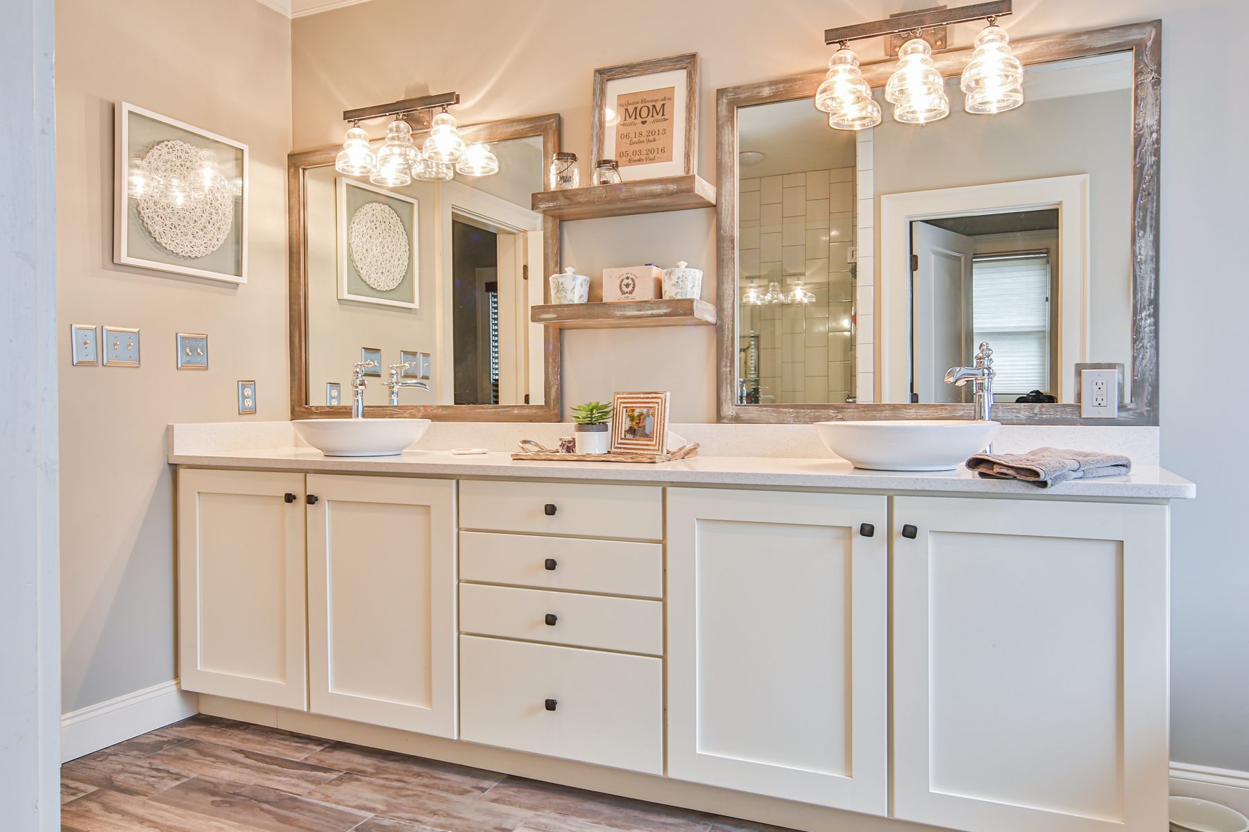 Double White Vanity